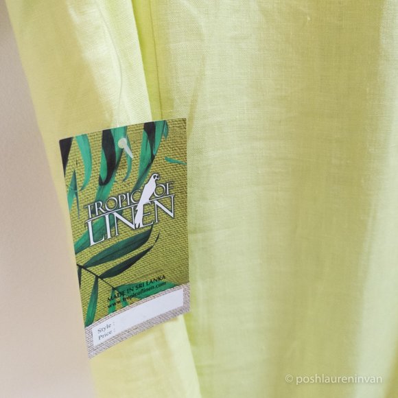 Tropic of Linen Linen Shift Dress *NWT* โ Lime Green (US 10) - Picture 5 of 12